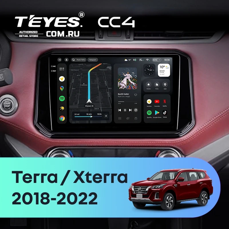 Штатная магнитола Teyes CC4 8/128 Nissan X-Terra (2018-2022)