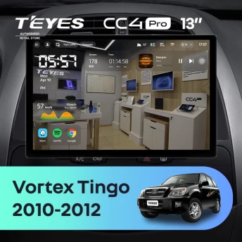 Штатная магнитола Teyes CC4 Pro 8/128 Vortex Tingo (2010-2012) (13")