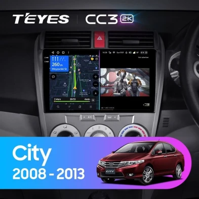Штатная магнитола Teyes CC3 2K 360 6/128 Honda City (2008-2013)
