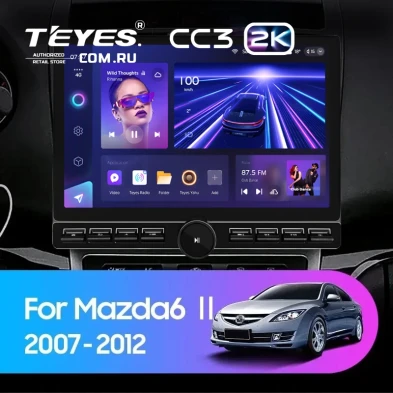 Штатная магнитола Teyes CC3 2K 6/128 Mazda 6 GG (2002-2007) (13" с кнопками)