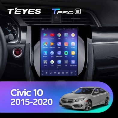 Штатная магнитола Tesla style Teyes TPRO 2 3/32 Honda Civic 10 FC FK (2015-2020)