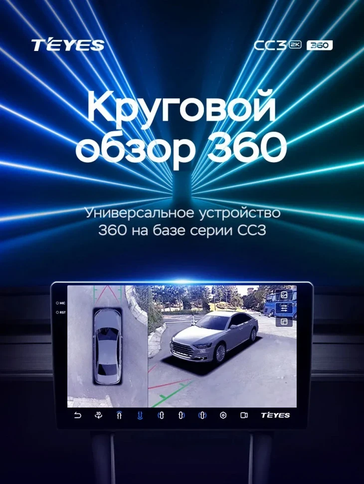 Штатная магнитола Teyes CC3 2K 360 6/128 Fiat Argo (2019-2022)