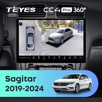 Штатная магнитола Teyes CC4 Pro 360 12/256 Volkswagen Sagitar (2019-2024) (13")