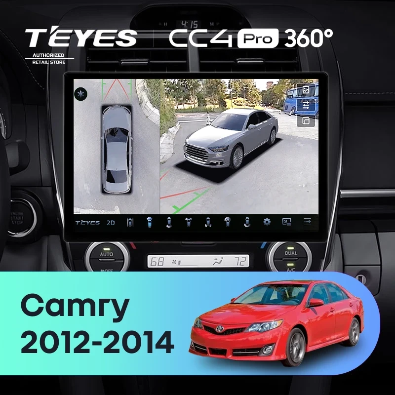 Штатная магнитола Teyes CC4 Pro 360 8/128 Toyota Camry 7 XV 50 55 (2012-2014) Америка (13")