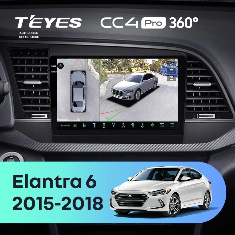 Штатная магнитола Teyes CC4 Pro 360 8/128 Hyundai Elantra 6 (2015-2018) Тип-B