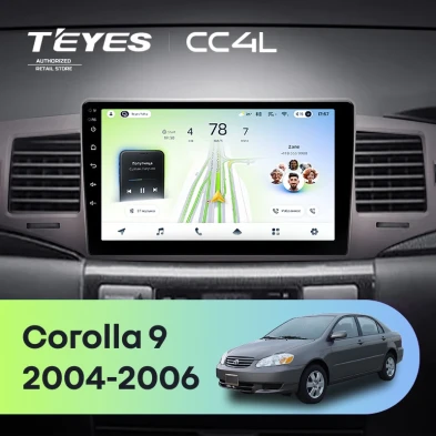 Штатная магнитола Teyes CC4L 6/64 Toyota Corolla 9 E120 (2004-2006)