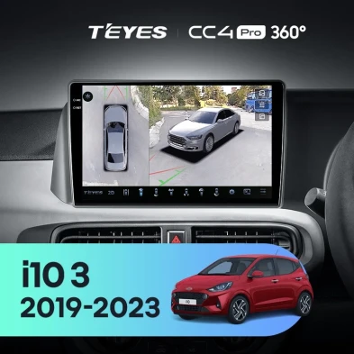 Штатная магнитола Teyes CC4 Pro 360 12/256 Hyundai i10 3 (2019-2023) Правый руль