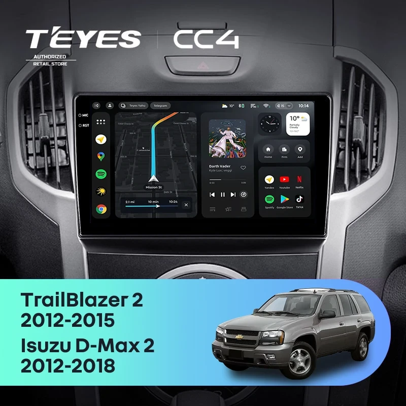 Штатная магнитола Teyes CC4 8/128 Chevrolet TrailBlazer 2 (2012-2015)