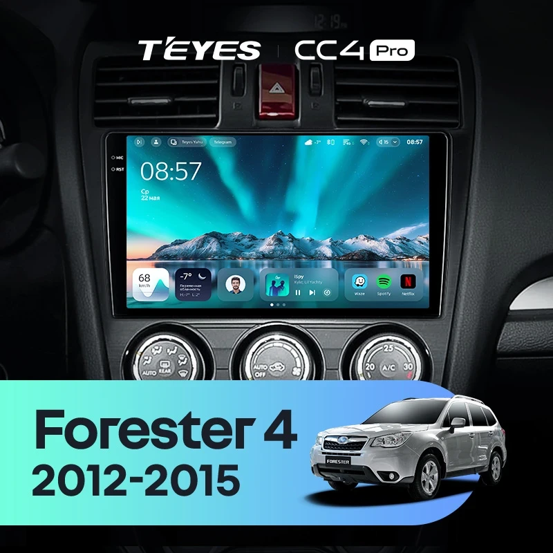 Штатная магнитола Teyes CC4 Pro 8/128 Subaru Forester 4 SJ (2012-2015) Тип-B