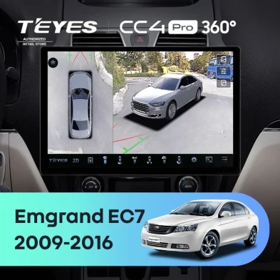 Штатная магнитола Teyes CC4 Pro 360 8/128 Geely Emgrand EC7 1 (2009-2016) (13")