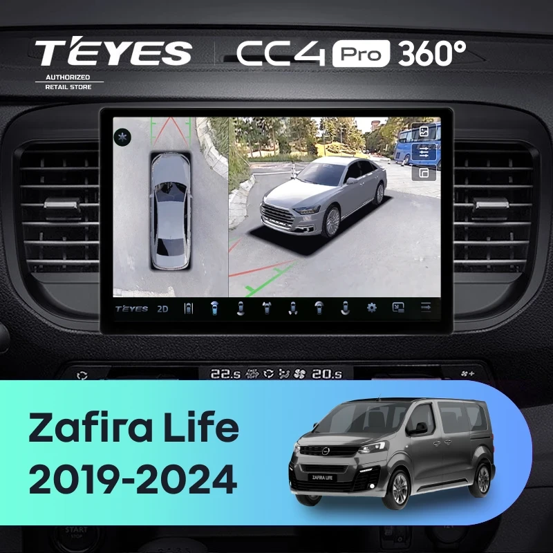 Штатная магнитола Teyes CC4 Pro 360 12/256 Opel Zafira Life (2019-2024) (11")