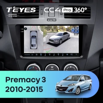 Штатная магнитола Teyes CC4 Pro 360 12/256 Mazda Premacy 3 (2010-2015)
