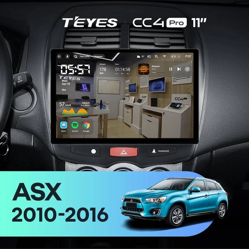 Штатная магнитола Teyes CC4 Pro 12/256 Mitsubishi ASX 1 (2010-2016) Тип-A (11")