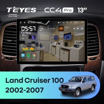 Штатная магнитола Teyes CC4 Pro 12/256 Toyota Land Cruiser LC 100 / LC 105 (2002-2007) Тип-A (13")