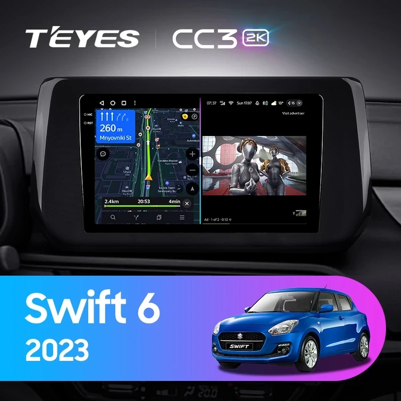 Штатная магнитола Teyes CC3 2K 6/128 Suzuki Swift 6 (2023-2026)