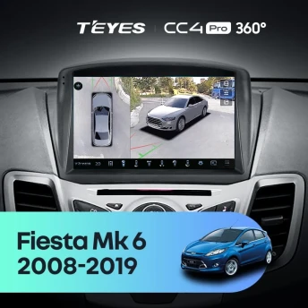 Штатная магнитола Teyes CC4 Pro 360 8/128 Ford Fiesta Mk 6 (2008-2019) F2 Тип-B