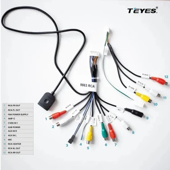 Кабель RCA + выносной SIM слот для Teyes X1/CC3L