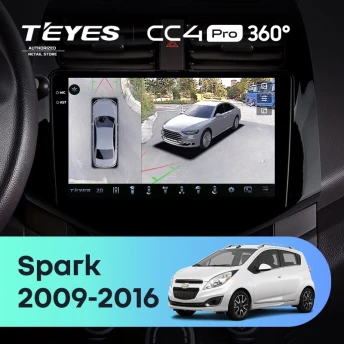 Штатная магнитола Teyes CC4 Pro 360 12/256 Chevrolet Spark M300 (2009-2016) F1