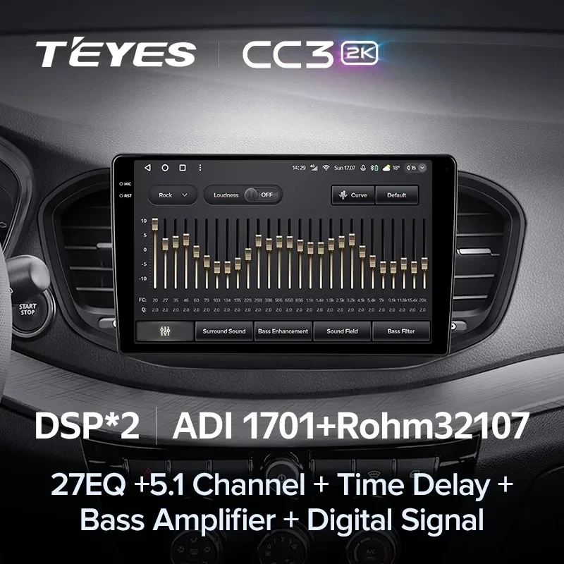 Штатная магнитола Teyes CC3 2K 4/64 Lada Vesta (2023-2026) F2 Тип-A