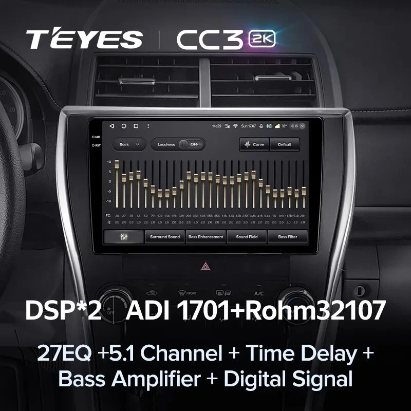 Штатная магнитола Teyes CC3 2K 6/128 Toyota Camry 7 XV 50 55 (2014-2017) (North America) F5