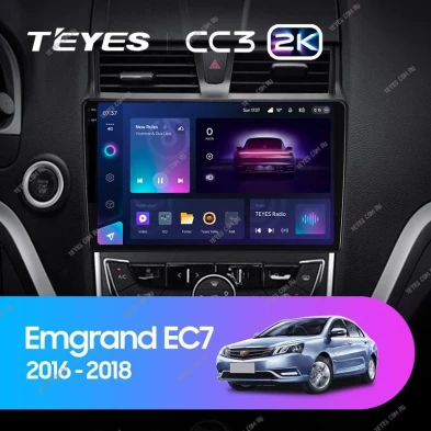 Штатная магнитола Teyes CC3 2K 360 6/128 Geely Emgrand EC7 (2016-2018)