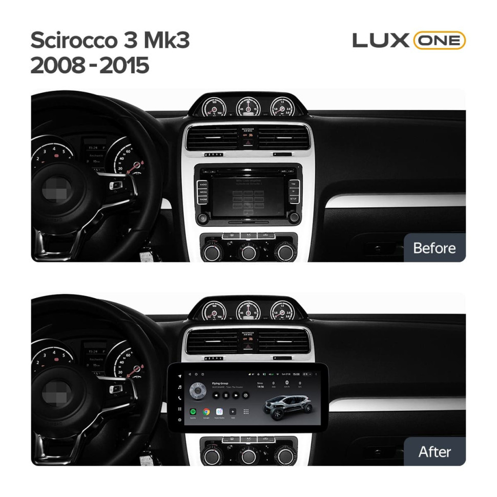 Штатная магнитола Teyes LUX ONE 4/64 Volkswagen Scirocco (2008-2015)