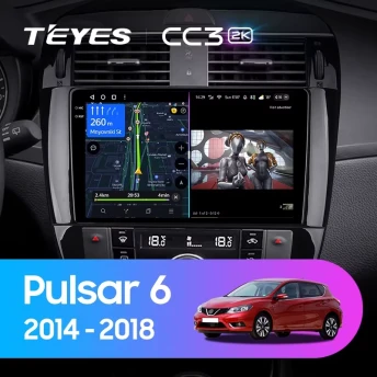 Штатная магнитола Teyes CC3 2K 4/64 Nissan Pulsar 6 NB17 (2014-2018)
