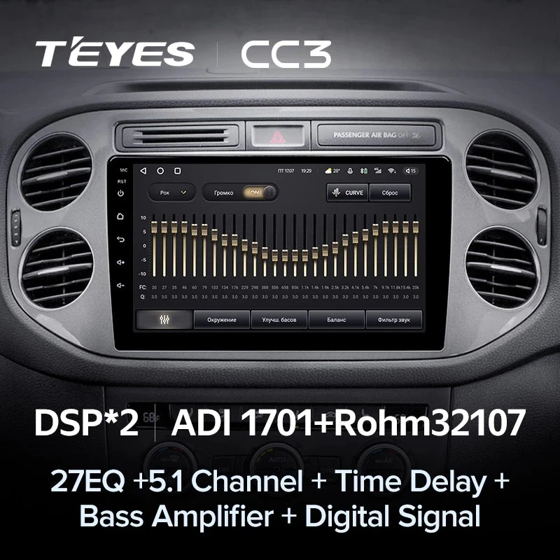 Штатная магнитола Teyes CC3 6/128 Volkswagen Tiguan 1 NF (2006-2017) F1