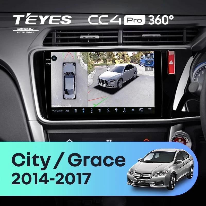 Штатная магнитола Teyes CC4 Pro 360 8/128 Honda Grace (2014-2017) Тип-A Правый руль