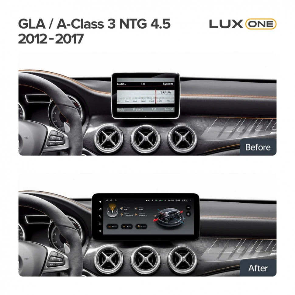 Штатная магнитола Teyes LUX ONE 6/128 Mercedes-Benz GLA-Class X156 (NTG 4.5) (2012-2017)