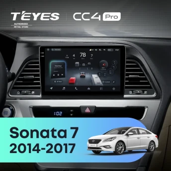 Штатная магнитола Teyes CC4 Pro 12/256 Hyundai Sonata 7 LF (2014-2017)