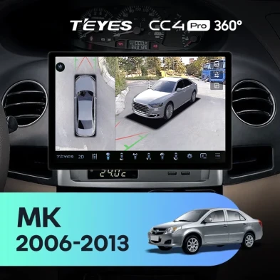 Штатная магнитола Teyes CC4 Pro 360 8/128 Geely MK 1 (2006-2013) (13")