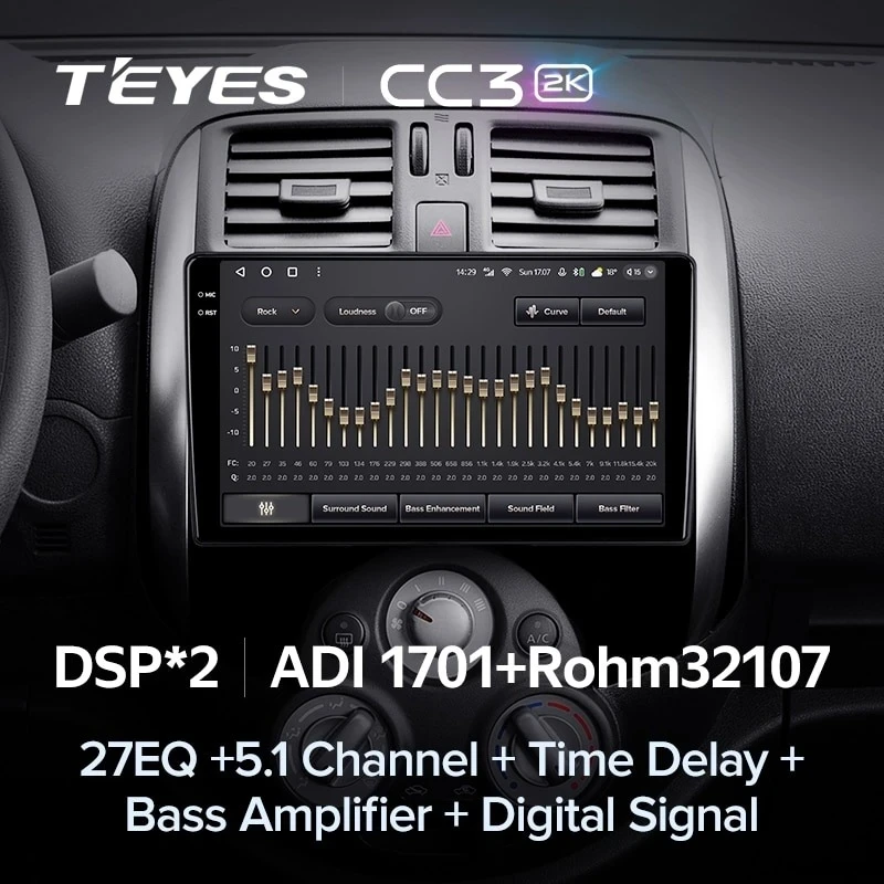 Штатная магнитола Teyes CC3 2K 6/128 Nissan Sunny Versa C17 (2012-2014)