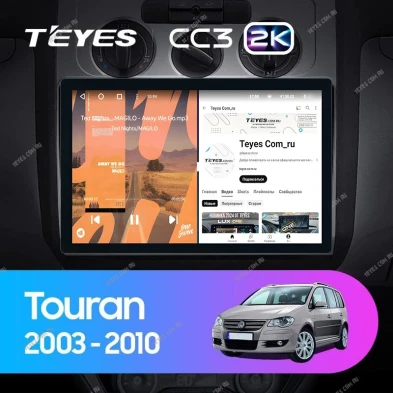 Штатная магнитола Teyes CC3 2K 4/64 Volkswagen Touran 1 (2003-2010) (11")