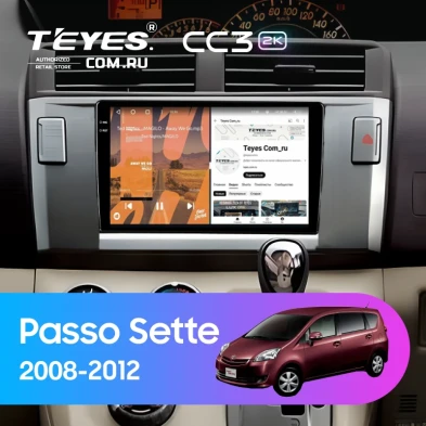 Штатная магнитола Teyes CC3 2K 360 6/128 Toyota Passo Sette (2008-2012)