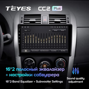 Штатная магнитола Teyes CC2 Plus 3/32 Toyota Auris E150 (2006-2012) (0din)
