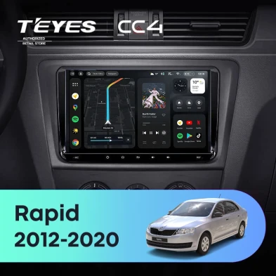 Штатная магнитола Teyes CC4 8/128 Skoda Rapid NH3 NH1 (2012-2020) (10 inch Universal)