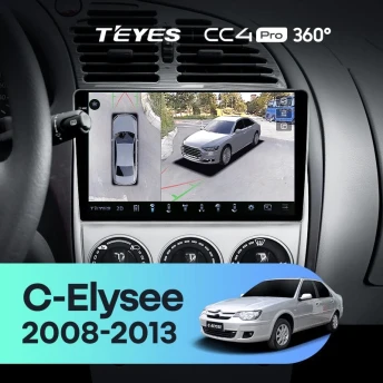 Штатная магнитола Teyes CC4 Pro 360 12/256 Citroen C-Elysee (2008-2013)