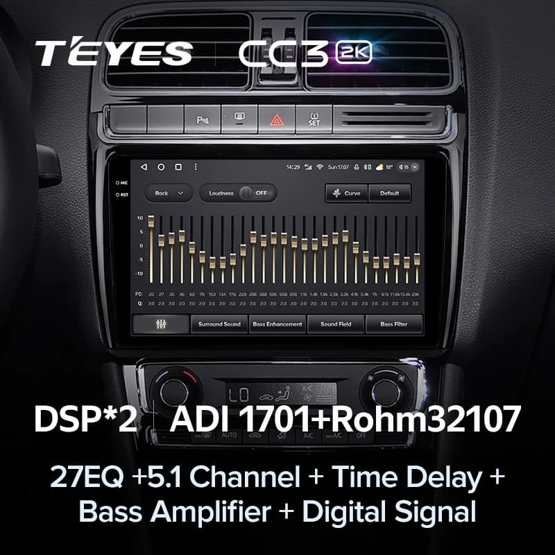 Штатная магнитола Teyes CC3 2K 360 6/128 Volkswagen Polo 5 (2008-2020)