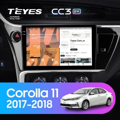 Штатная магнитола Teyes CC3 2K 4/64 Toyota Corolla 11 (2017-2018) F2