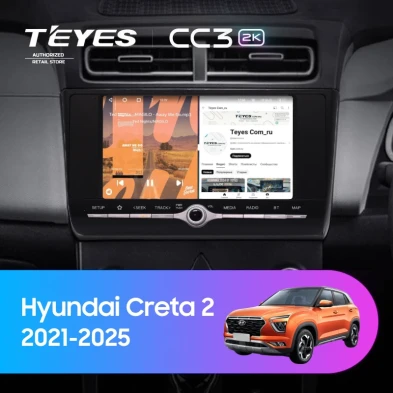 Штатная магнитола Teyes CC3 2K 4/32 Hyundai Creta 2 (2021-2022) с кнопками