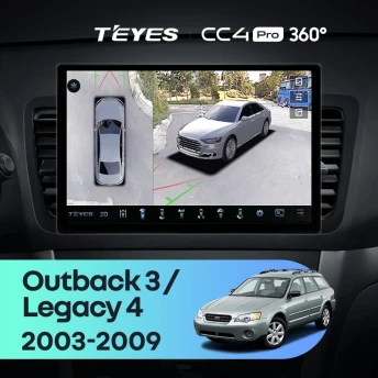 Штатная магнитола Teyes CC4 Pro 360 8/128 Subaru Outback 3 (2003-2009) (13")