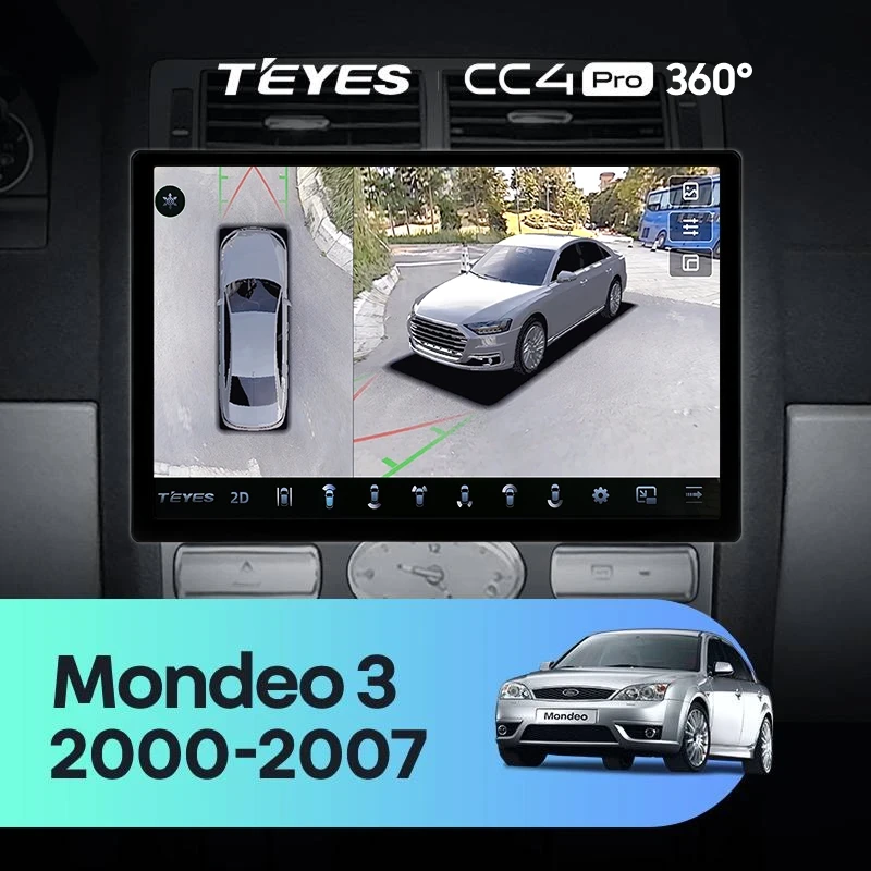 Штатная магнитола Teyes CC4 Pro 360 8/128 Ford Mondeo 3 (2000-2007) F2 (13")