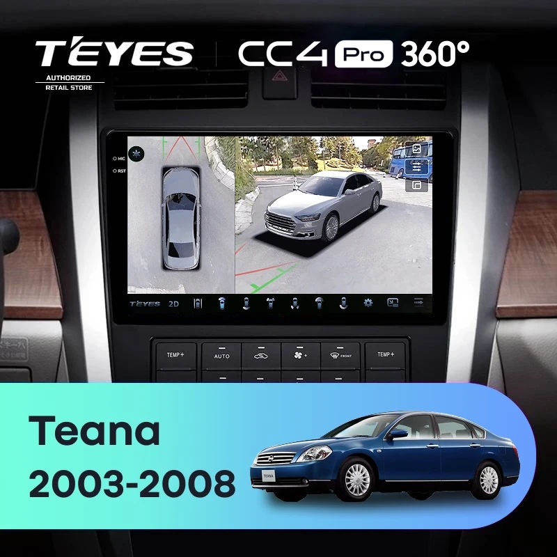 Штатная магнитола Teyes CC4 Pro 360 8/128 Nissan Teana J31 (2003-2008) F2