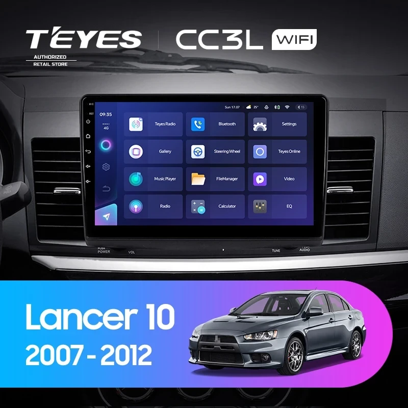 Штатная магнитола Teyes CC3L WiFi 2/32 Mitsubishi Lancer 10 CY (2007-2012) Тип-A