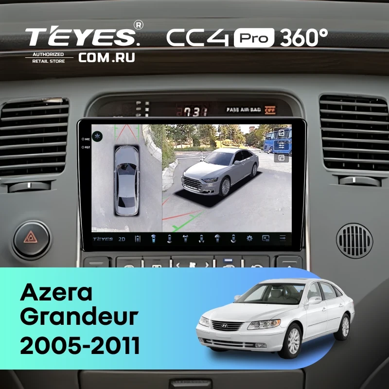Штатная магнитола Teyes CC4 Pro 360 8/128 Hyundai Grandeur (2005-2011)