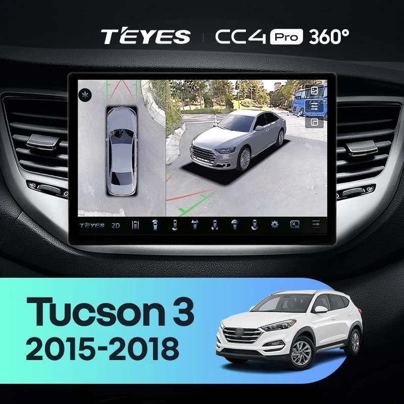 Штатная магнитола Teyes CC4 Pro 360 12/256 Hyundai Tucson 3 (2015-2018) Тип-B (13")