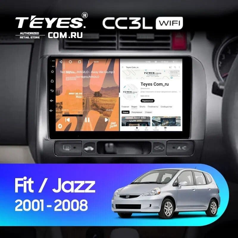 Штатная магнитола Teyes CC3L WiFi 2/32 Honda Fit GD (2001-2008) Правый руль