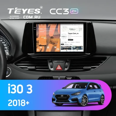Штатная магнитола Teyes CC3 2K 4/64 Hyundai i30 3 (2018-2026)
