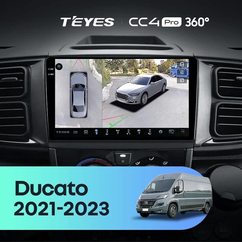 Штатная магнитола Teyes CC4 Pro 360 8/128 Fiat Ducato Van L3H2 (2021-2023)